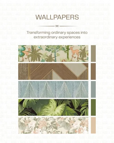 Wallpaper range collage, not a single product