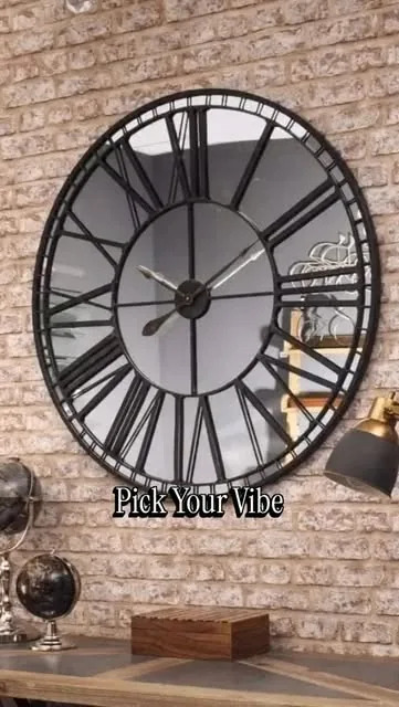 Black Roman Designer Wall Clock
